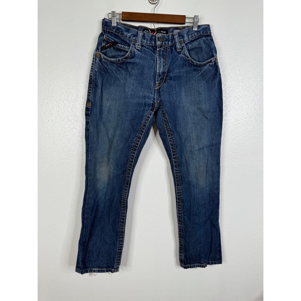 Ariat M5 Straight Leg FR Work Pants Mens 32x30 Blue Denim Flame Resistant Jeans